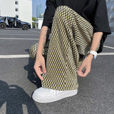 Drawstring Loose Ice Silk Pants