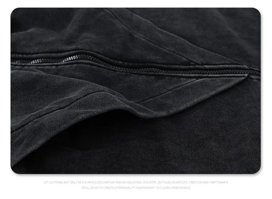 Retro Black Oversized Hoodie