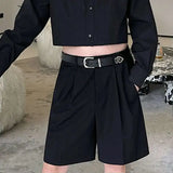 Men Elegant Solid Color Korean Style Short