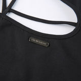 Sleeveless Skinny Black Women's Top