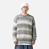 Cozy Gradient Striped Oversized Knitwear Sweater