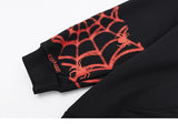 Y2K Spider Embroidery Oversized Hoodie