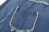 Embroidery Star Patch Washed Denim Jacket