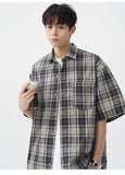 Men's Plaid Short Sleeve Summer Shirt