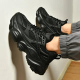 High Quality Black Large Size Platform Sneaker