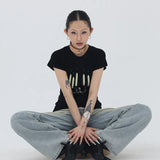 Grunge Aesthetics Vintage Graphic Short T-Shirt