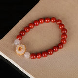 Vintage Lucky Red Agate Bracelet