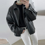 Classic High Quality Textured PU Leather Jacket