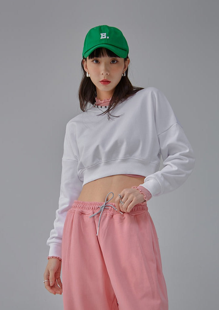 Blank Cropped Women's Sweatshirt