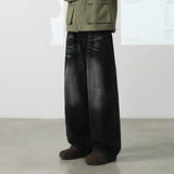 Y2K American Style Distressed Wide Leg Denim Jeans
