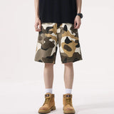 Men Flattering Camouflage Denim Cargo Short