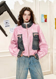 Elevated Hip Hop Denim Racing Jacket