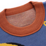 Y2K Cartoon Dog Print Sweater