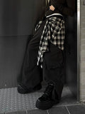 Streetwear Plaid Coverups Jazz Skater Cargo Pants