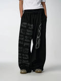Flame Streamer Loose Cool Sweatpants