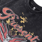 Flame Skull Heart Graphic T-shirt