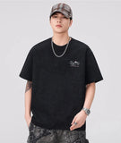 Breathable Black Round Neck Casual T-Shirt