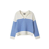 Stylish Striped Winter Knit Pullover Sweater