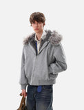 Premium Hip Hop Faux Fur Hooded Jacket