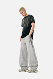 Washed Baggy Mid Waist Jeans