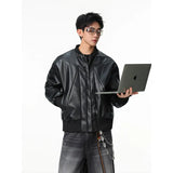 Classic Stylish Hip Hop Windproof Leather Jacket