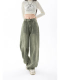 Y2K Green Baggy High Waist Pants