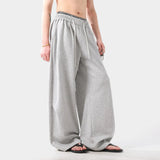 Streetwear Gray Baggy Wide Leg Sweatpants