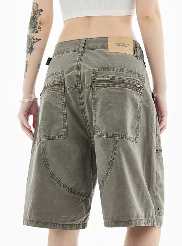 Streetwear Vintage Japanese Style Baggy Denim Short