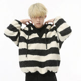 Striped Fluffy Hoodie