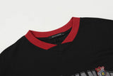 Color Block Patchwork O-Neck Long Sleeve T-Shirt