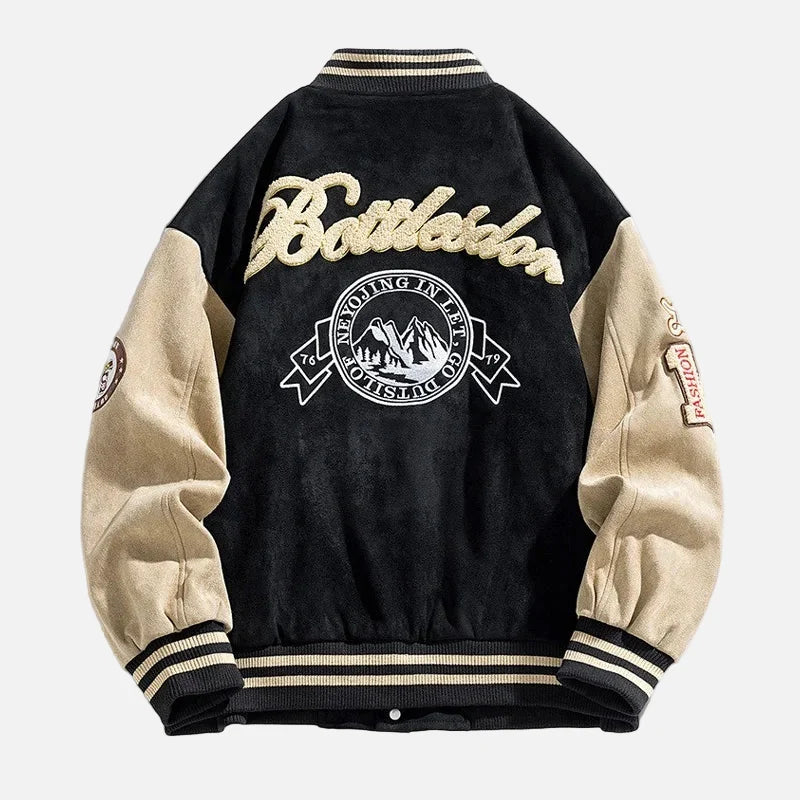 Streetwear Embroidered High Street Varsity Jacket