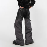 Y2K PU Leather Zippers Pants