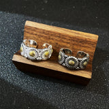 Retro Daisy Flower Adjustable Open Ring