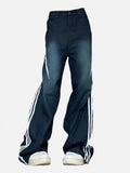 Vintage Striped Baggy Denim Jeans