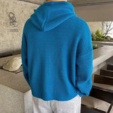 Versatile Solid Color Casual Hooded Cardigan