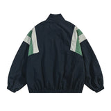 Fashionable Retro Patchwork Casual Windbreaker Jacket