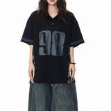 Retro Digital Loose Casual Short-Sleeved T-Shirt