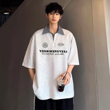 Stylish Loose Lapel Casual Short Sleeve Polo T-shirt