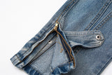 Multi-pocket Retro Ankle Zipper Denim Pants