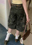 Comfortable Camouflage Cargo Wide Leg Shorts