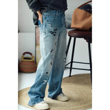 Vintage Distressed White Western Jeans