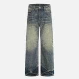 Vintage Y2K Distressed Washed Wide Leg Jeans