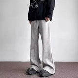 Solid Color Wide Leg Sweatpants