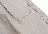 Washed Straight Mid-Waist Pants