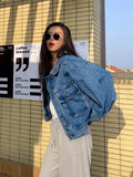 Vintage Blue Korean Design Denim Jacket