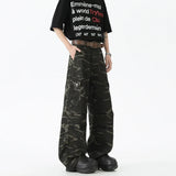 Trendy Camouflage Cargo Straight Leg Pants