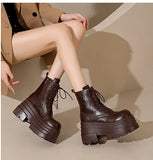 Ankle Boots PU Thick Sole Boots