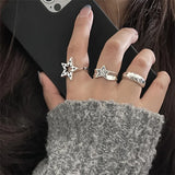 Y2K Star Adjustable Rings
