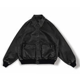 Handsome Vintage Distressed Black Leather Jacket