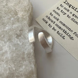 Geometric Asymmetric Matte Sterling Silver Ring